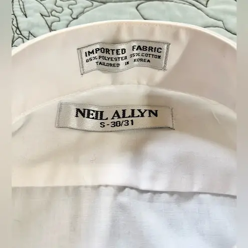 NEIL ALLYN Hand Painted Sax/Violin/Clarinet Chorus~Band~Jazz Tux Blouse Sz S White