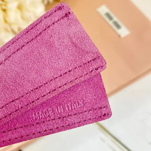 Miu Miu Purple Suede Leather Logo Bag Charm