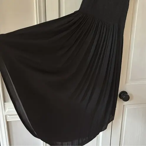 Ulla Johnson Ulla Johnson Coco Midi Dress Noir Black Size 6 Smocked Top Ruffle Sleeve Midi