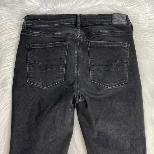 American Eagle  Black Distressed Hi Rise Jeggings