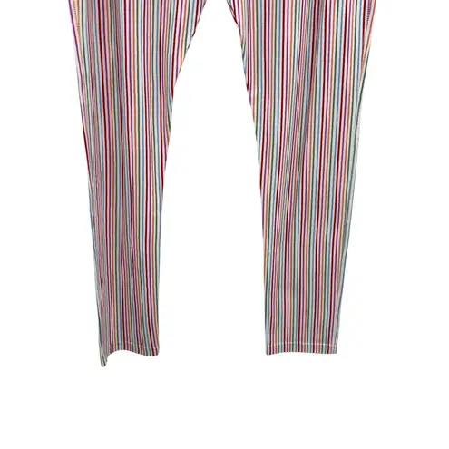 Roller Rabbit Pajama Pants Party Striped Pima Cotton Rainbow Colorful Size XS