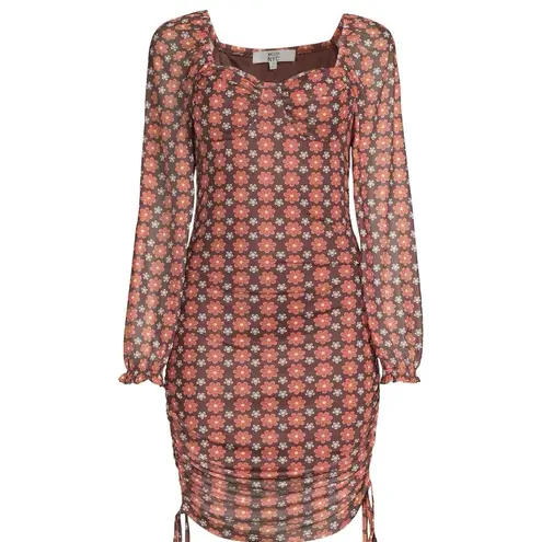 NEW Madden NYC Womens Floral Sheer BodyCon Dress Plus Size XXL Boho Hippie Indie Brown