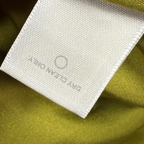 Jason Wu linen blend Silk trim Palm Print Halter Dress Green Size 10 no belt