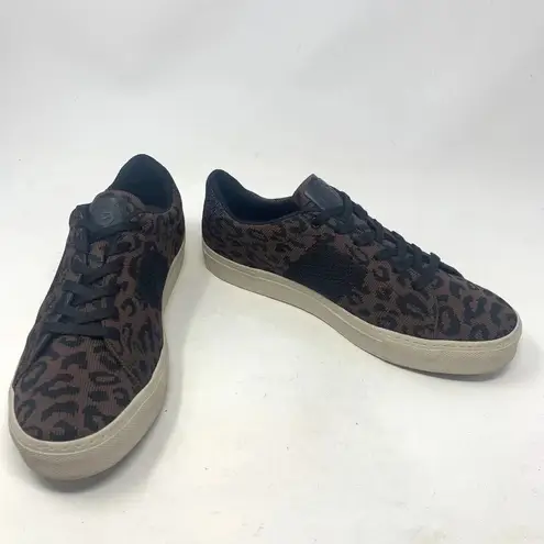 Greats Royale Knit Low Top Leopard Print Sneakers Brown Size US 9
