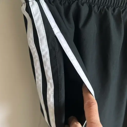 Adidas Mesh Lined Black White Joggers Size Small