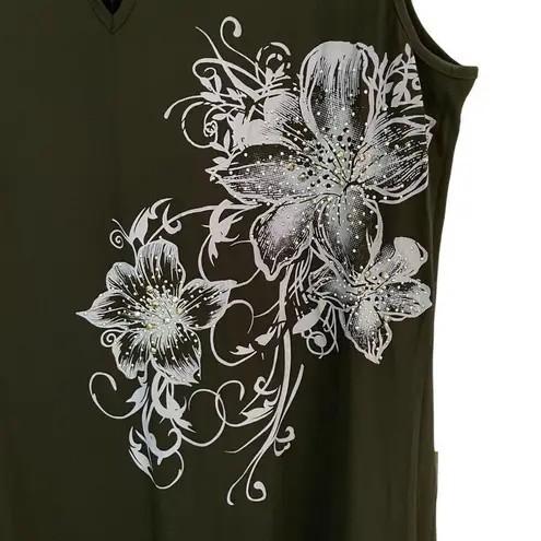 Avenue asymmetric maxi dress women’s 18/20 handkerchief black floral sleeveless