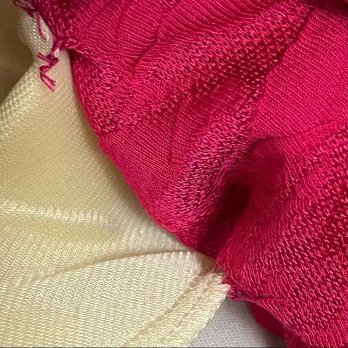 Misook Punchy Pink Textured 3/4 Sleeve Knit Blazer XS