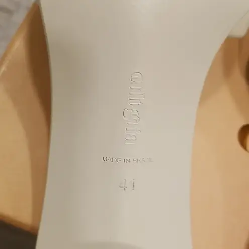 Cult Gaia ππ Tao Pearl Sandal ~ Off White Leather Mules Square Toe EU 41 NWT