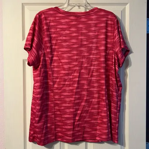 Made for life Hot Pink Hot Pink V-Neck Dri Fit Tee 2X