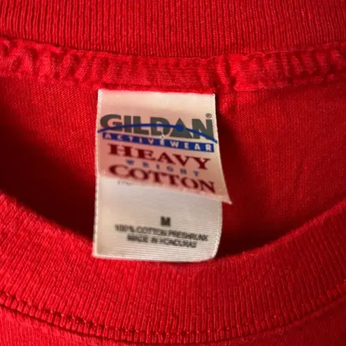 Vintage Y2K Washington DC T Shirt Red Medium M USA Flag Destination Embroidered