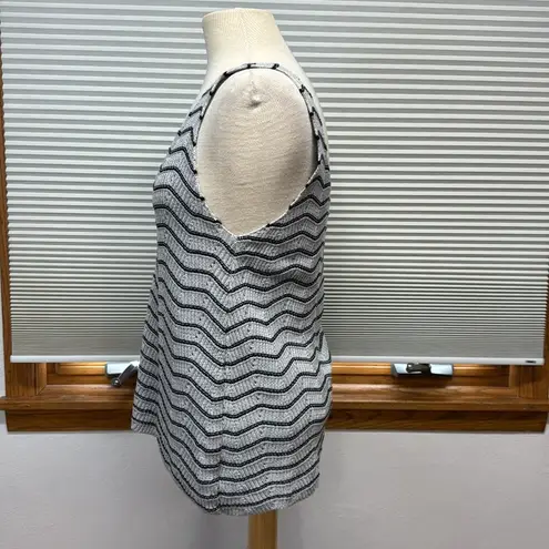FATE. Gray Black Chevron Stripe Knit Sweater Tank Top Size Small