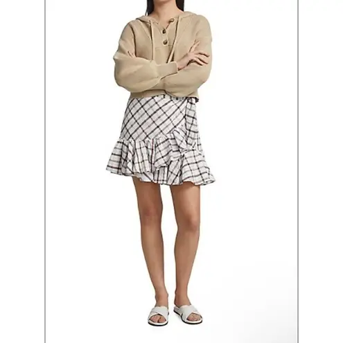 Veronica Beard Memphis Ruffle Plaid Mini Skirt