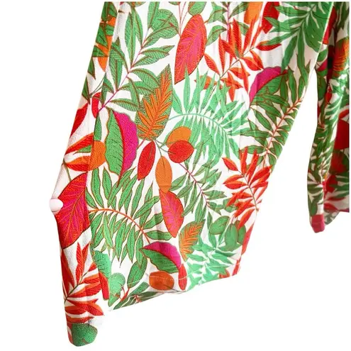 Rose + Olive Crepe Pants Cropped Plus Size Size 3X Tropical Print Lightweight