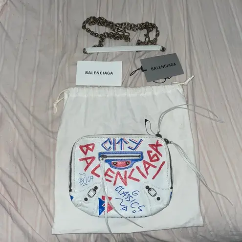 Balenciaga Agneau Classic Graffiti Reported Bag