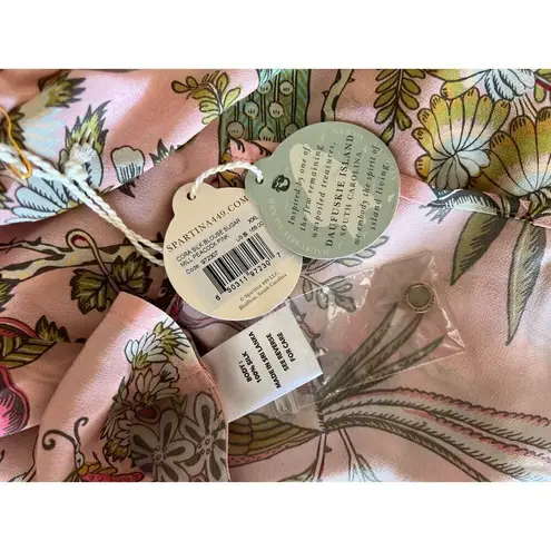 Spartina 449 NWT Cora Silk Blouse Sugar Mill Peacock Pink Size XXL MSRP: $168