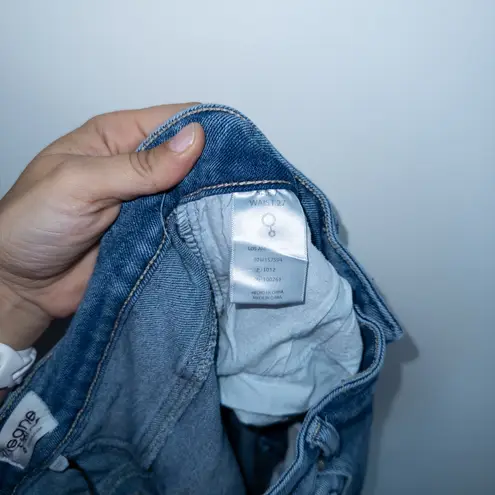 Insane Gene Blue Super Relaxed Mid Rise Crop Boot Cut Jeans Size 27