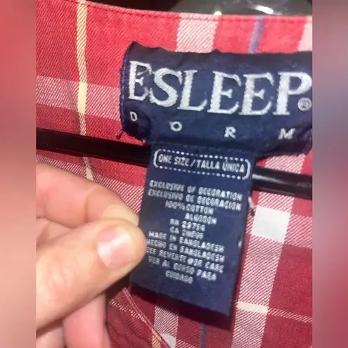 Vintage Esleep Nightgown Dorm Red Plaid Size undefined