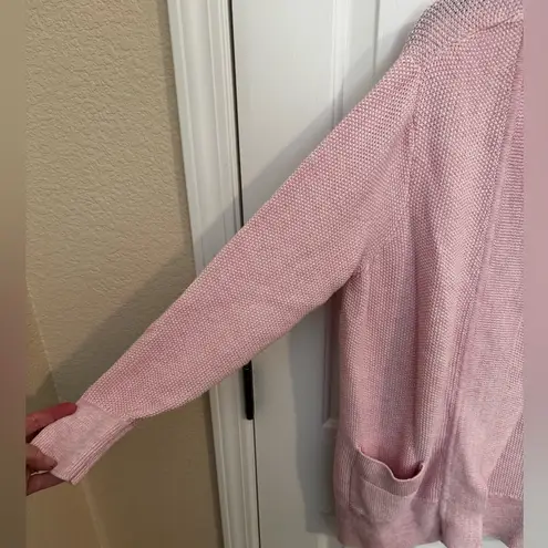 Appleseed's Seedstitch Womens Pink Cardigan Sweater Linen Blend Plus Size 0X