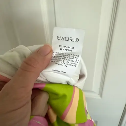 Peppermayo Multicolor Skirt Set Size 6 70s Pink White Green