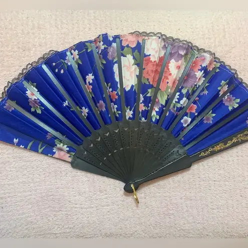 Boutique Gorgeous Cobalt Blue Hand Fan