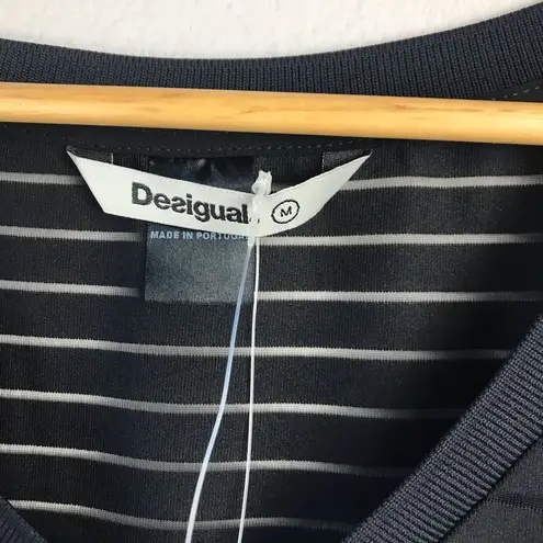 Desigual Women's TS SANDRA Black V-Neck Blouse T-Shirt Top