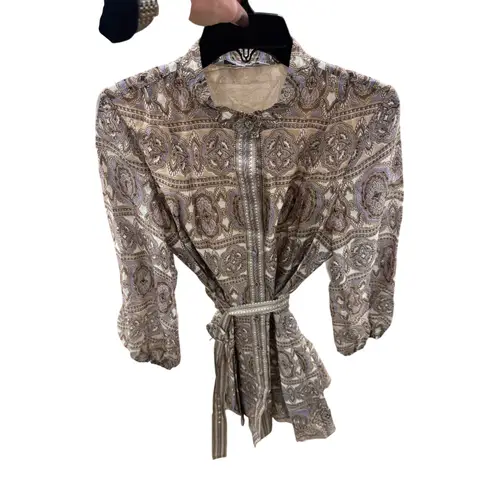 Veronica Beard Kumar Linen Silk Dress Size 10