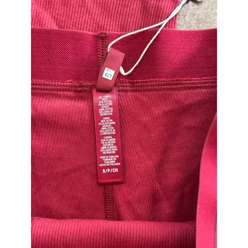 SKIMS Cotton Rib Leggings Brick Size Small