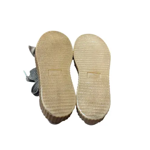 Puma FENTY Rihanna Bow Creeper Sandal Natural Oatmeal Size 8 RARE Lace