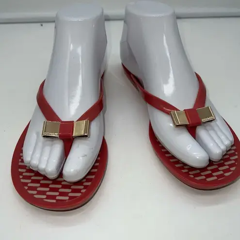 Coach  Landon Jelly Flip Flops in Pink - Image 4