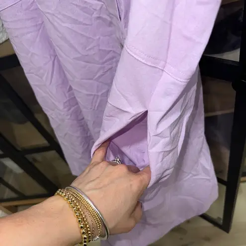 Pomander Place Lilac Meryl Shirt Dress button down pockets short sleeve aline Purple Size XXL