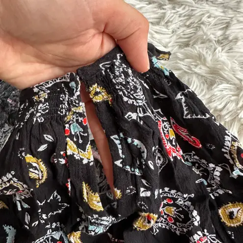 Superdry Beach Cami Top Black Paisley Size 6