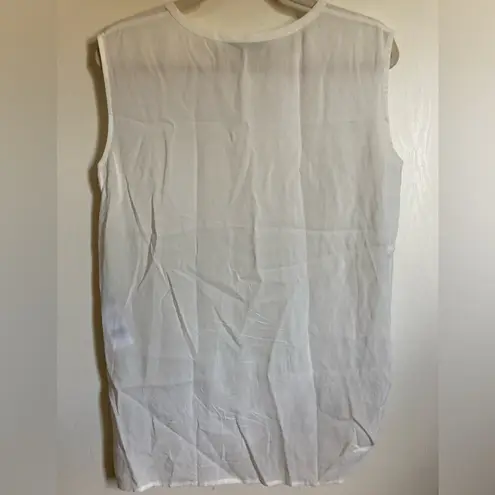 🌸All Saints White Henry Top w/Tied Knot Detail Blouse #MBG