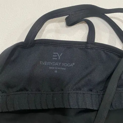 Everyday Yoga Black Strappy Sports Bra/Crop Tank – Medium Activewear Top
