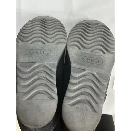 Womans Atwell Ankle Boots 7 Black Lace Up Lined Wedge