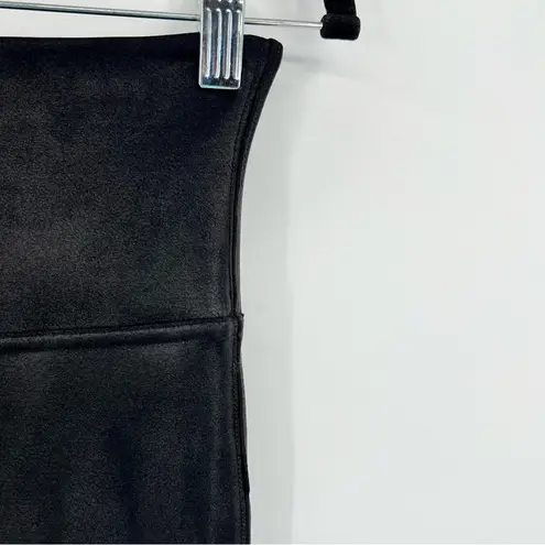 Spanx  Faux Leather Leggings Shapewear High Waist Full Length Black Shine Medium