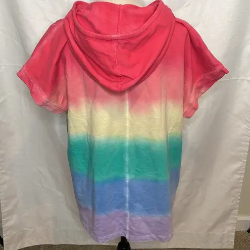 Lane Bryant  LIVI French Terry Hoodie Rainbow Tie-Dye Size 14/16 Plus Size