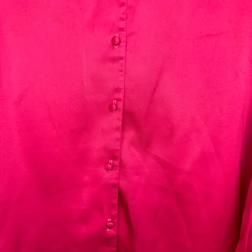 Vintage Ship n’ Shore for me Women’s Polyester Button Down Shirt Blouse Size 38 in Fuchsia Pink Size L