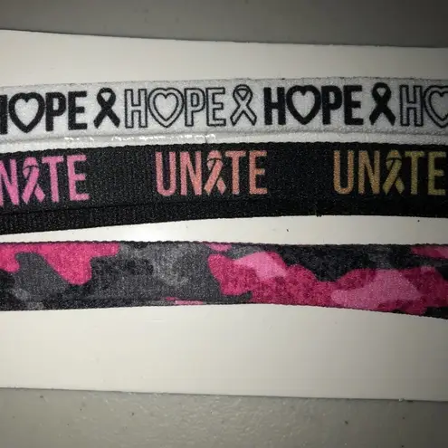 BREAST CANCER AWARENESS 3PK ELASTIC HEADBANDS