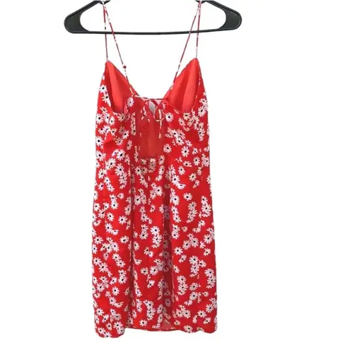 BriDGE Womens medium red Sleeveless Floral strappy spring sleeveless sun dress