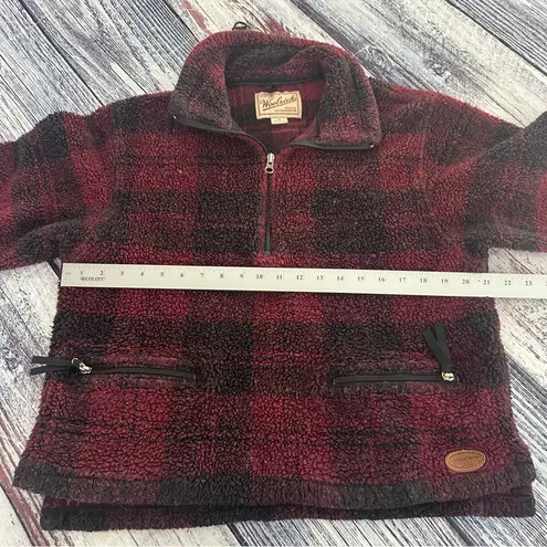 Woolrich Vintage  Plaid Chunky Sherpa Fleece Pullover Sweater