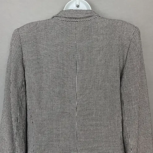 Vintage Paul Stanley Blazer Jacket Women Black White Single Button Boxy Office Size 12