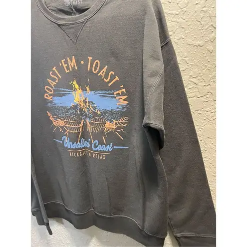 Unsalted Coast Roast ‘Em Toast ‘‘Em Grey Crewneck Woman’s Size Large Gray