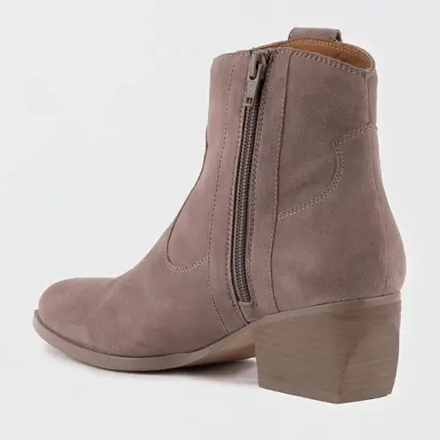 Seychelles Anthropologie Upside Taupe Suede Booties New!