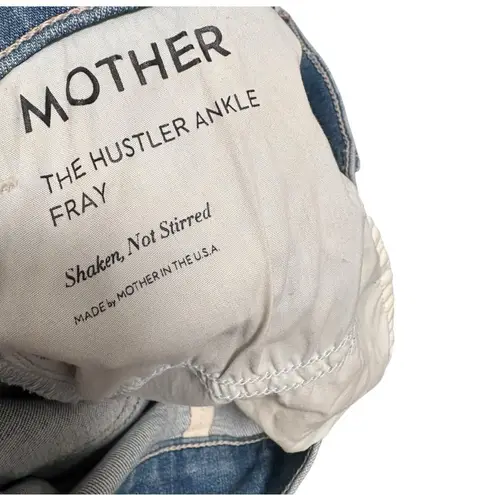 Mother The Hustler Ankle Fray Flare Crop Jeans Size 25 Blue