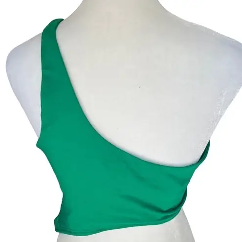 Naked Wardrobe - NWT Green Smooth
Side Asymmetrical Crop Top
Sz M