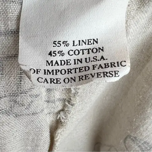 Hot Cotton Woman Size 3X Capri Pants with Faceless Person Print Linen/Cotton Tan