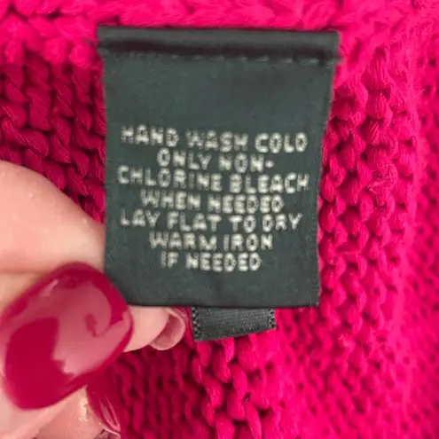 Lauren Ralph Lauren Women Black Label Tunic Sweater 1X Preppy Academia Travel Pink