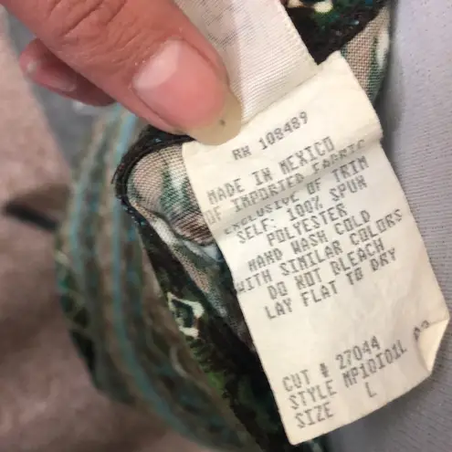 Loter green abstract halter top/ mini dress tunic size large