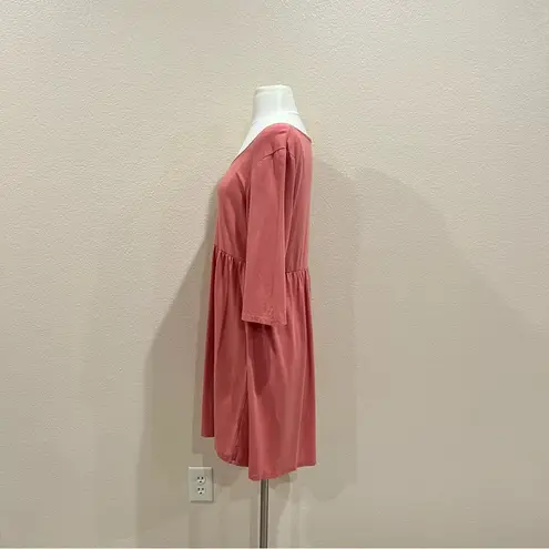 Garnet Hill Coral Knit Trapeze Dress Size Large