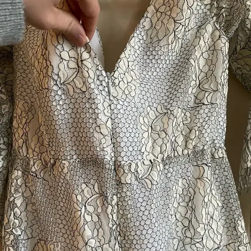 Elliatt white & black lace romper